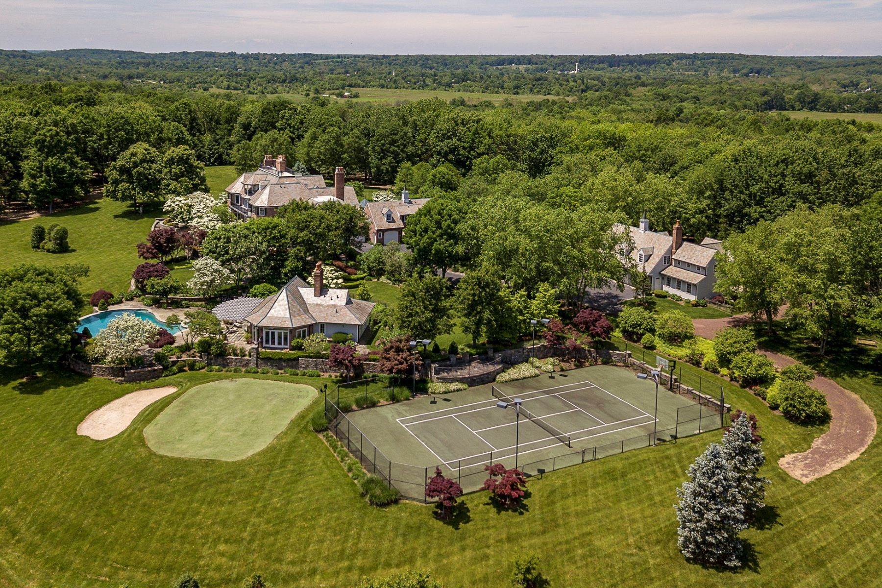 49. Single Family Homes for Sale at Private Compound with Every Amenity Imaginable 82 Aunt Molly Road, Hopewell, New Jersey 08525 United States
