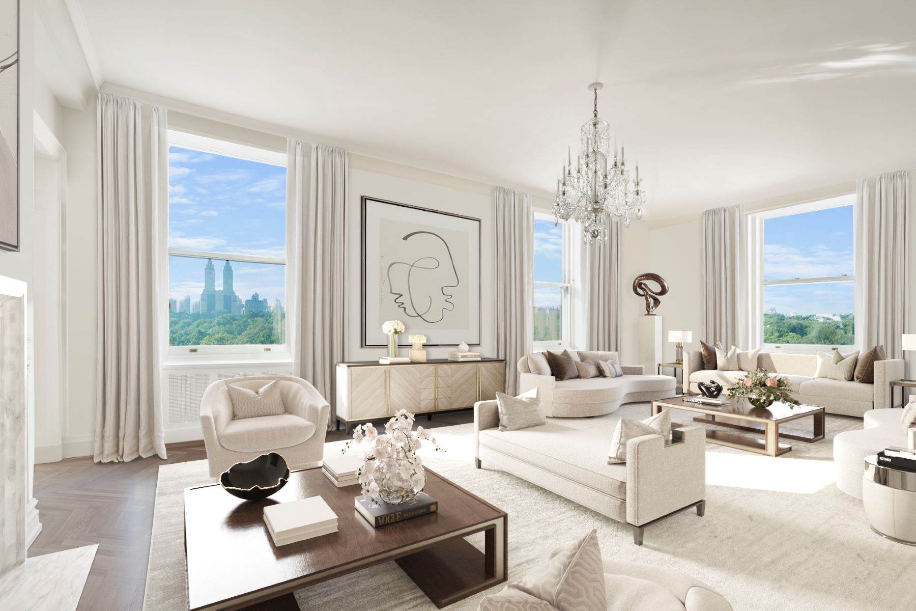 Co-op Properties 용 매매 에 Dramatic Central Park Views 927 Fifth Avenue, 9th Floor, New York, 뉴욕 10021 미국
